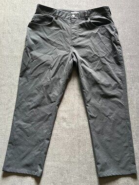 Peter Millar Chino Pants Men 36x34 Gray Crown Performance 5 Pocket Golf Outdoor